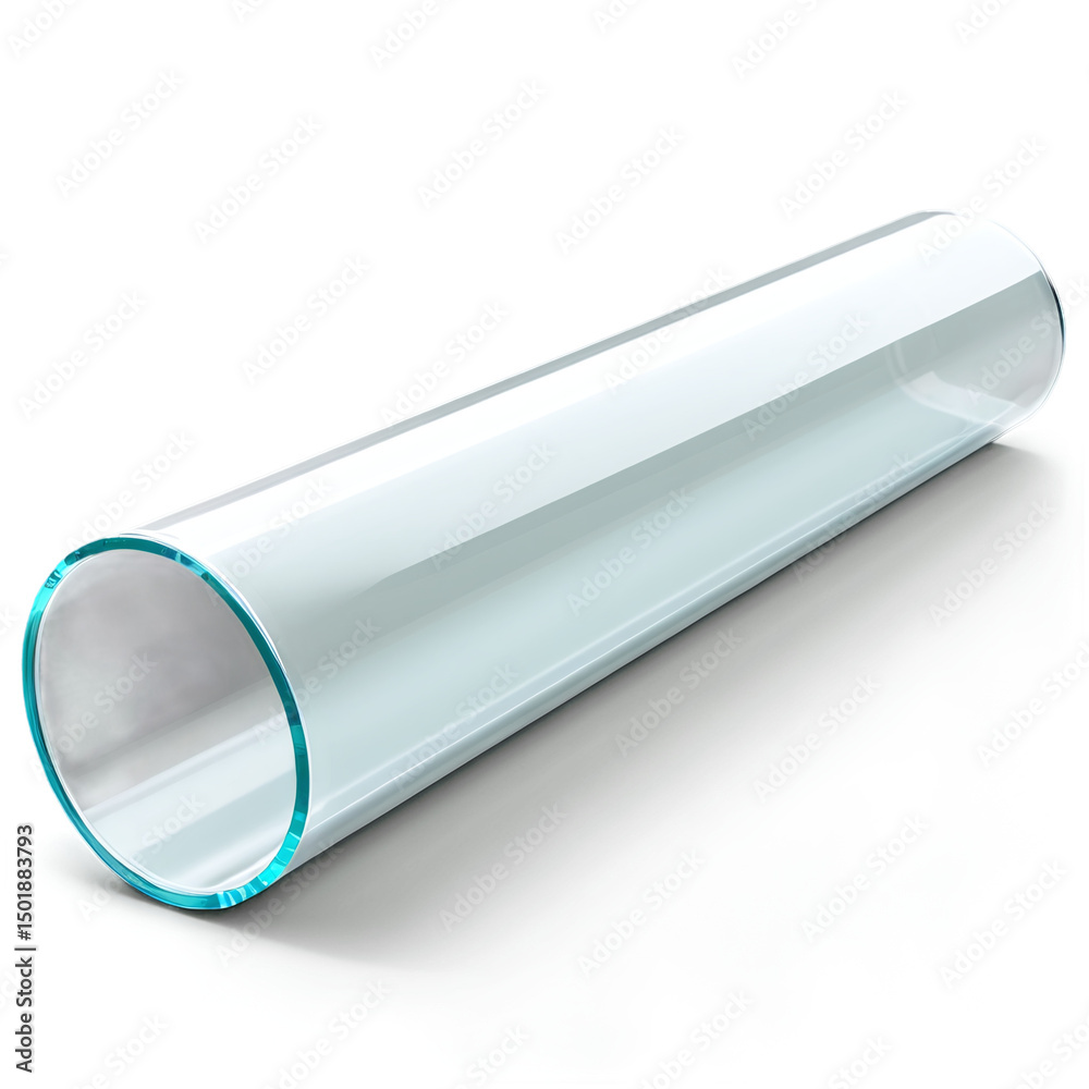 glass tube isolated on transparent background