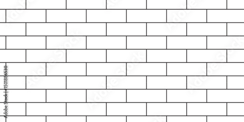 white brick wall texture and solid bricks seamless pattern background.	
