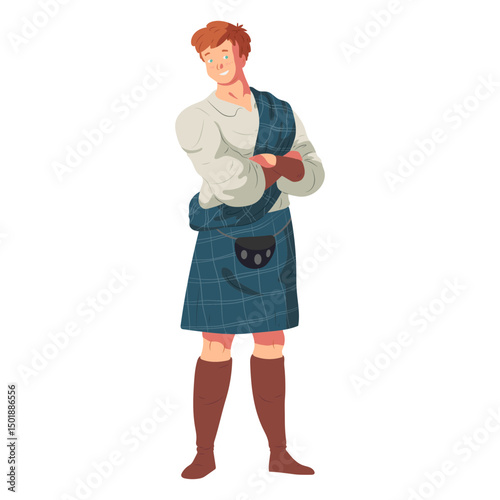 Boy kilt sporran scottish flat