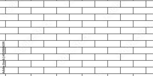 white brick wall texture and solid bricks seamless pattern background.	
