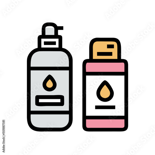 Cosmetic Moisturizer icon Collection – Modern Cream Jar and Tube Design for Beauty Product Branding


