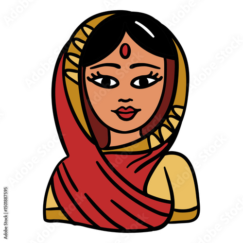 India woman illustration