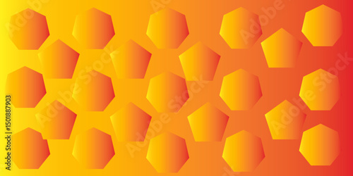 Yellow vector honeycomb hexagon pattern a sweet geometric bee illustration