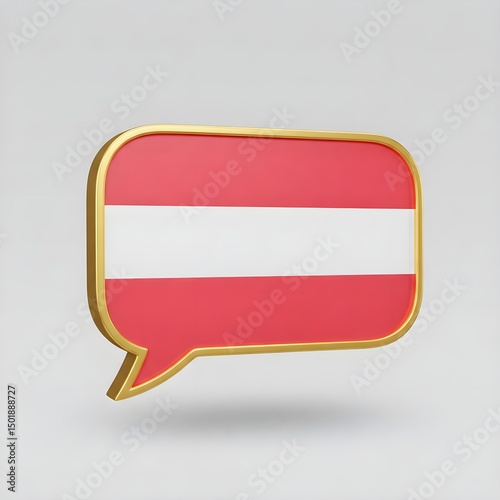 3D Austria Flag Speech Bubble - National Communication Icon Free Download 3D Austria Flag Speech Bubble - National Communication Icon - GFXLoad
