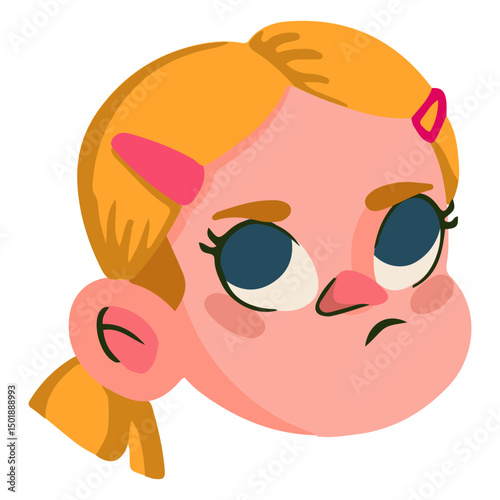 Angry girl cartoon
