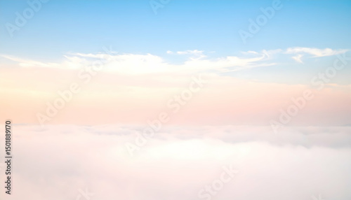 Pastel Sky Above a Sea of Clouds