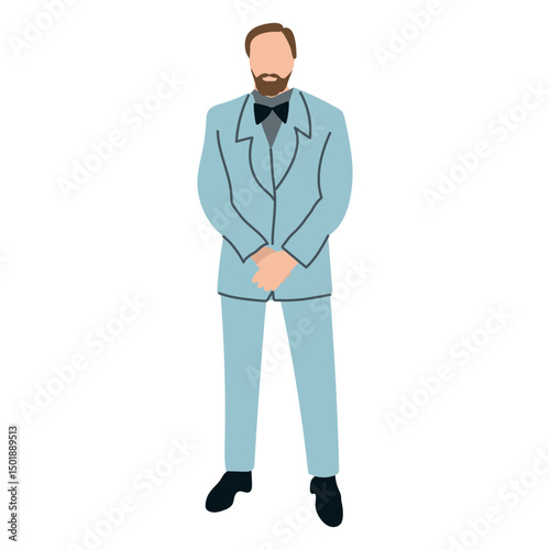 Man dress with elegant suit