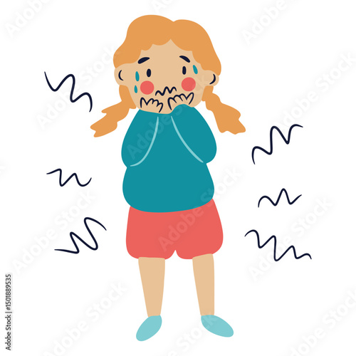 Little girl in distress