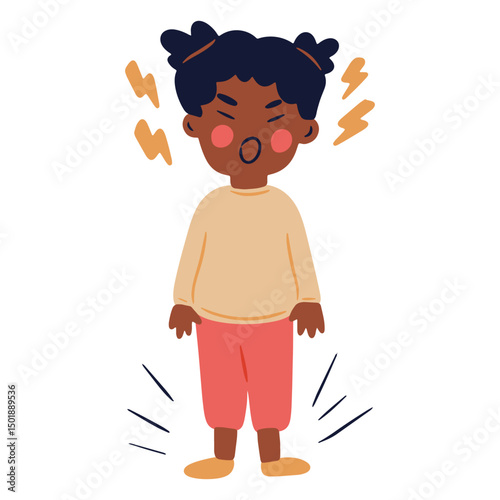 Little girl pissed off