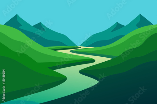 Quiet Riverbank in a Lush Natural Setting