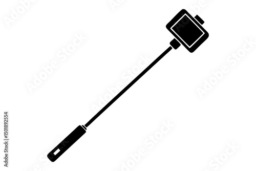 Selfie Stick Vector Drawing Minimal Design