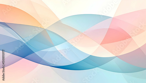 Abstract Pastel Wave Background Design
