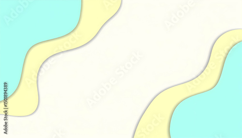 Abstract Pastel Wave Background with Soft Shapes
