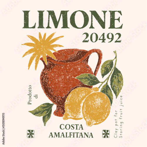 emons with leaves Illustration. vintage lemon fresh juice. fruit print graphics. food fashion graphic in vector. tropical fruit prints. womens girls graphics.