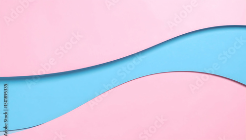 Abstract Pink and Blue Wave Paper Background