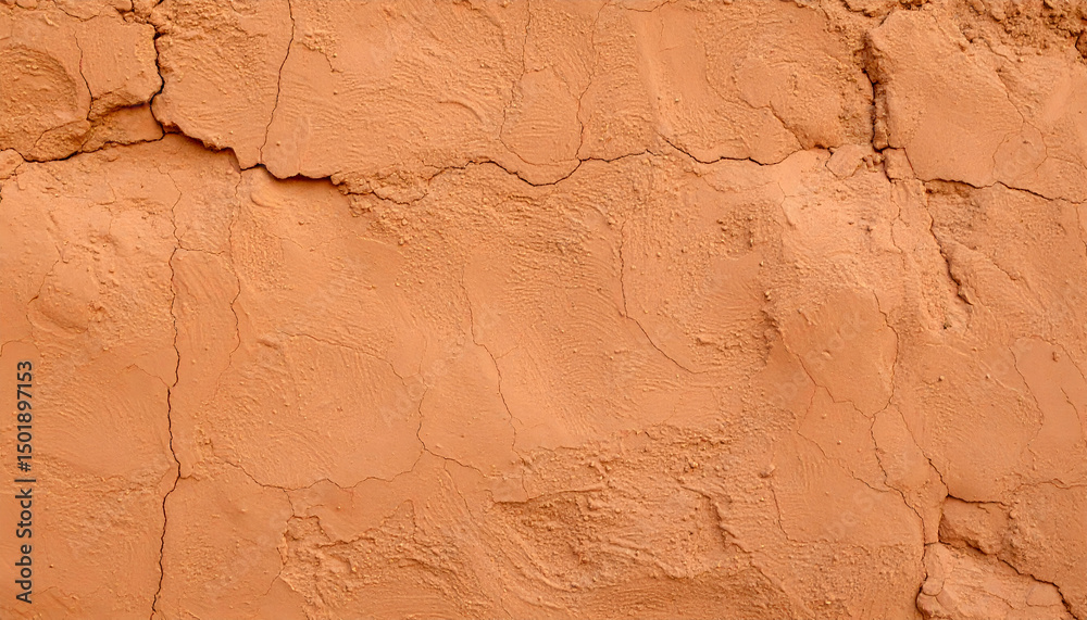Fototapeta premium Red Clay Wall Texture Background
