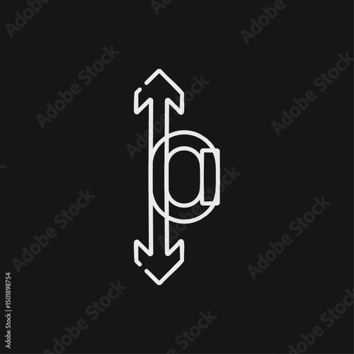 Arrows icon logo flat vector design