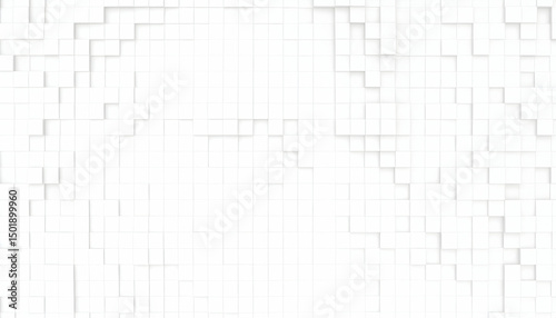 Abstract White Cube Geometric Pattern Background