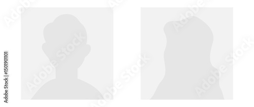Vector flat illustration in grayscale. Avatar, user profile, person icon, gender neutral silhouette, profile picture. Suitable for social media profiles, icons, screensavers and as a template.