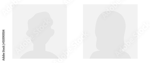 Vector flat illustration in grayscale. Avatar, user profile, person icon, gender neutral silhouette, profile picture. Suitable for social media profiles, icons, screensavers and as a template.