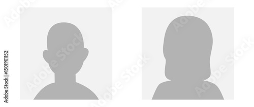 Vector flat illustration in grayscale. Avatar, user profile, person icon, gender neutral silhouette, profile picture. Suitable for social media profiles, icons, screensavers and as a template.