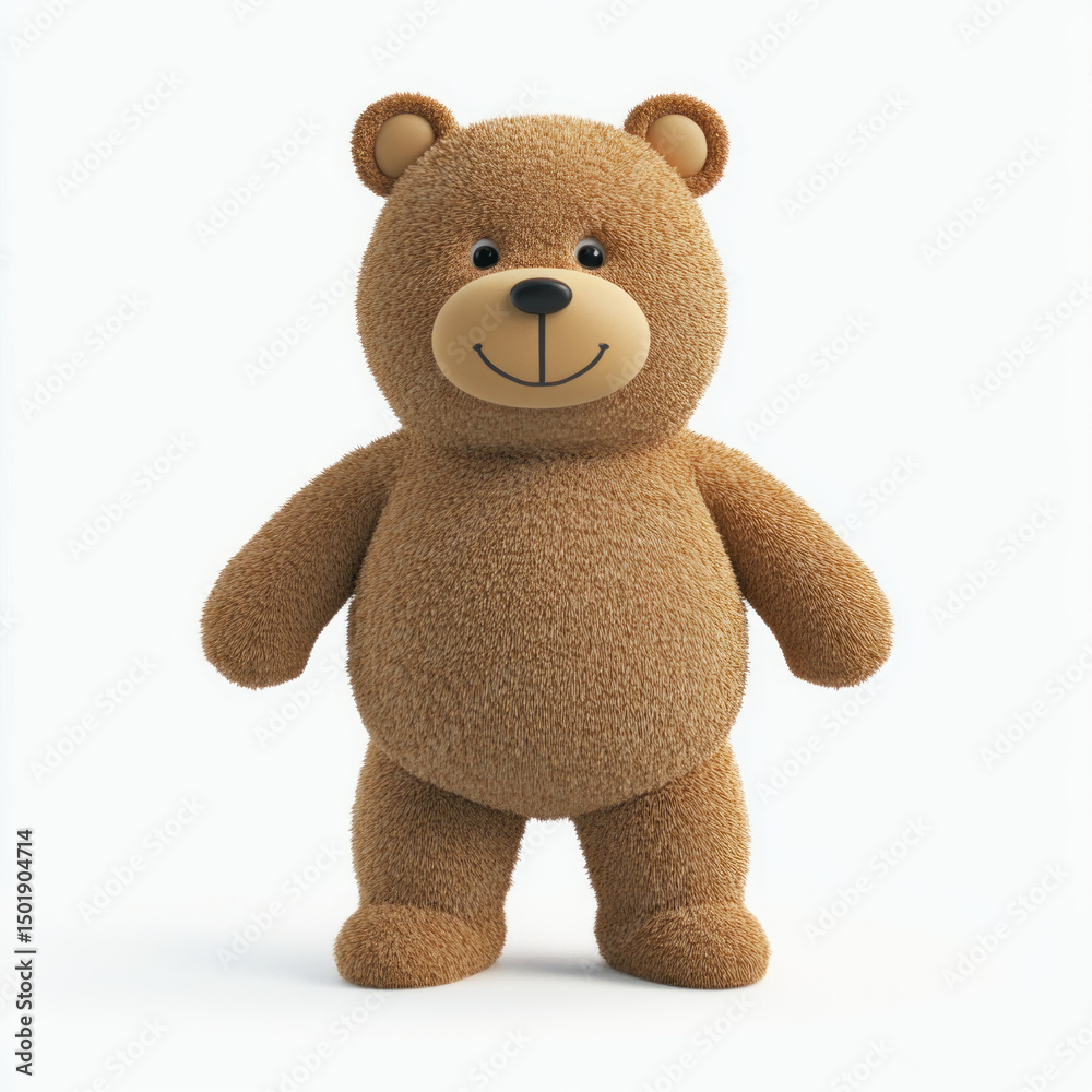 Obraz premium 3d teddy bear isolated on white page