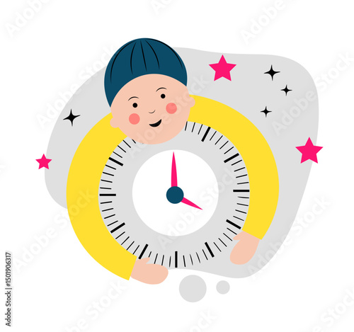 Time management. A man with a watch in his hands.