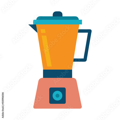 Colorful smoothie blender vector illustration of kitchen appliance equipment in modern style