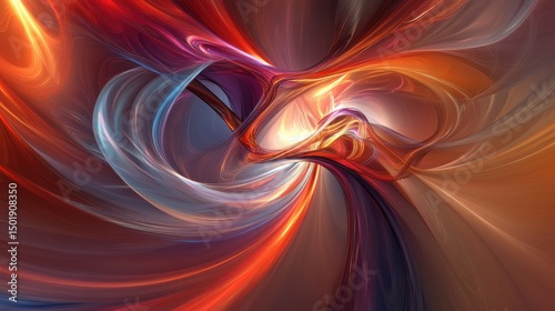 Colorful Abstract Swirls and Fluid Shapes in Vivid Artwork Design