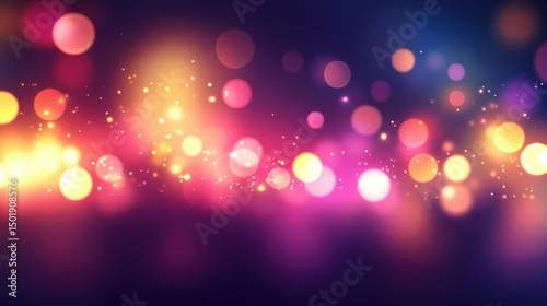 Colorful Bokeh Background with Bright Lights and Gentle Gradients