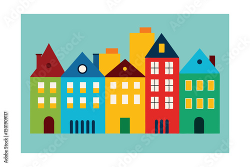 vector illustration of a castle in winter