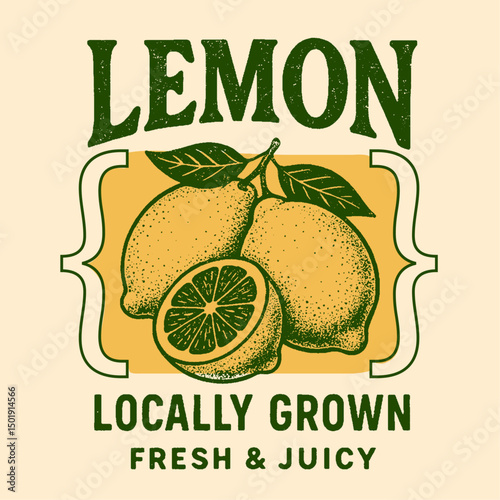 Lemon vintage grunge graphics. tropical food fashion. summer lemon fruit print graphic. juiciest farm fresh oranges slogan tee. fruit t-shirt design. womens girls top print. mens boy tee print.