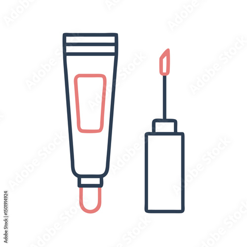 Vector of Liquid Concealer Bottle on White Background
