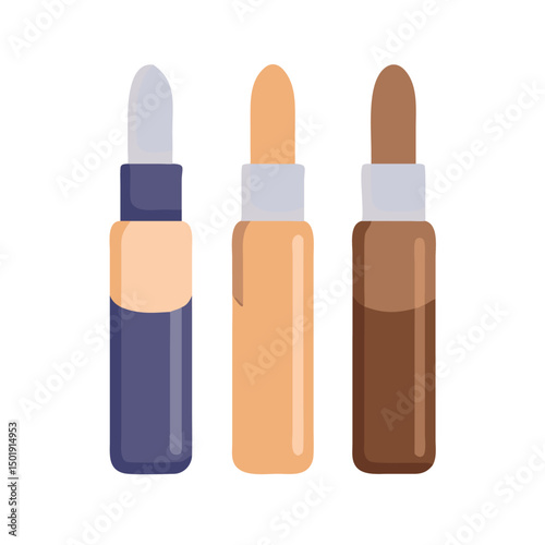 Cosmetic Concealer Product Bottle – Flat Vector Illustration

