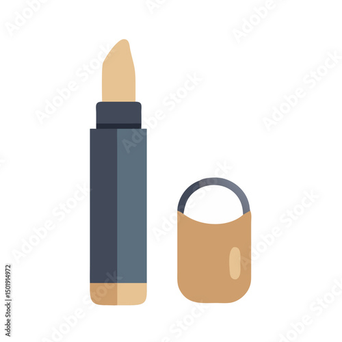 Cosmetic Concealer Product Bottle – Flat Vector Illustration

