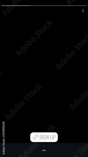 IG Sponsored Post UI Overlay – Instagram “Sign Up” CTA Animation for Mobile Ads, Social Media Mockup, Marketing and App Promotion Interface (Black Blend Mode Overlay) photo