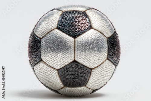 Classic Soccer Ball with Textured Surface and Traditional Design for Sports Enthusiasts