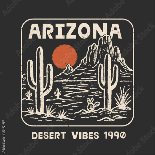 Arizona t-shirt sweatshirt all apparel clothing design graphic. Arizona desert Graphics art print for fashion and clothing. vintage fashion graphic design or poster design.