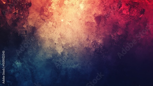 Vibrant Abstract Texture with Rich Red and Blue Paint Swirls