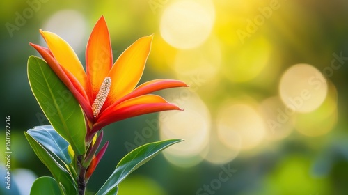 Vibrant Blooming Flower Radiating Colors with Soft Background Light