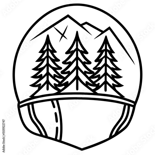 Nature Helmet Vector – Forest Texture on White