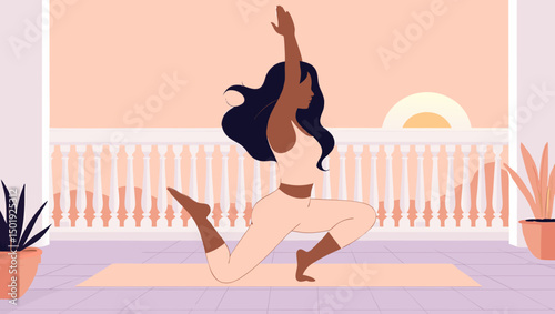 yoga pose silhouette