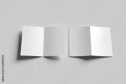 Фотография A4 bifold brochure mockup