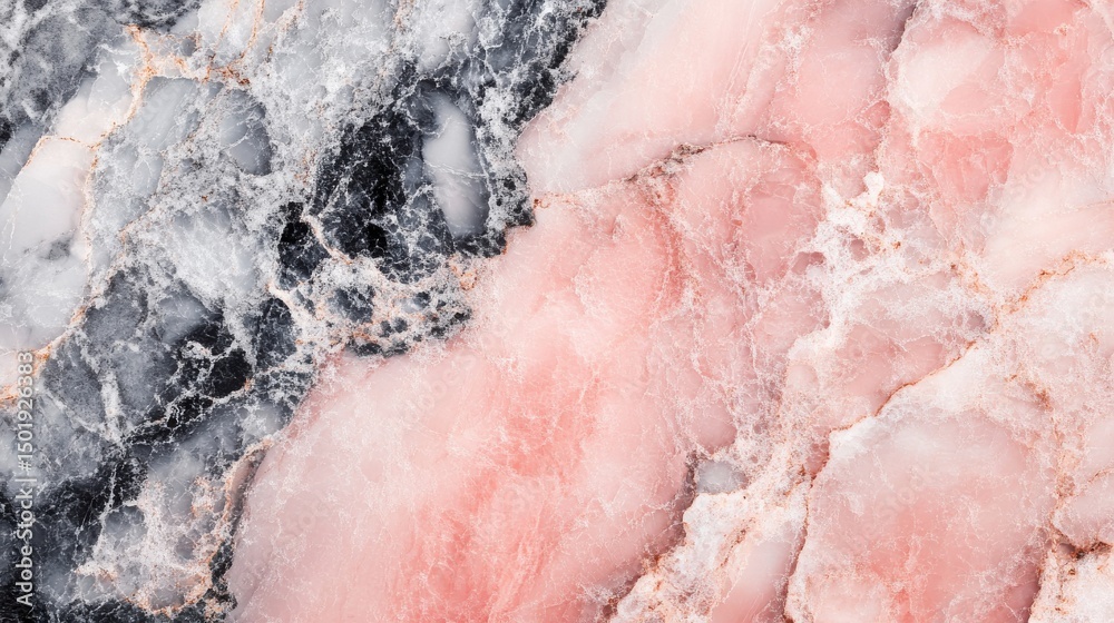 Fototapeta premium Abstract Marble Texture with Pink and Black Pattern for Design Use
