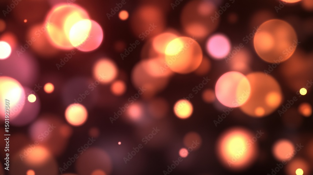 Obraz premium Soft Glowing Bokeh Lights in Warm Tones for Background Use