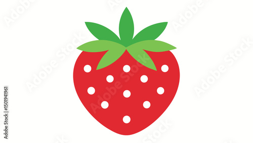 Strawberry silhouette. Strawberry berry cut out vector