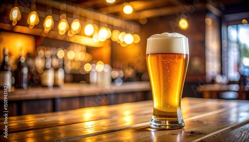 Enjoy craft beer tasting experience local brewery glass of beer rustic bar close-up view flavor exploration