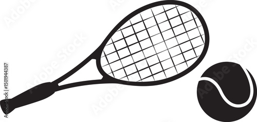 badminton racket and shuttlecock isloated on a white background