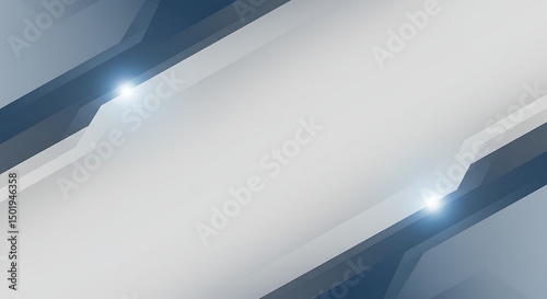 Abstract Geometric Grey and Blue Background