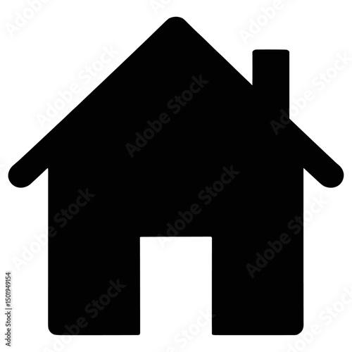 house icon on black background with home and property symbols vector.